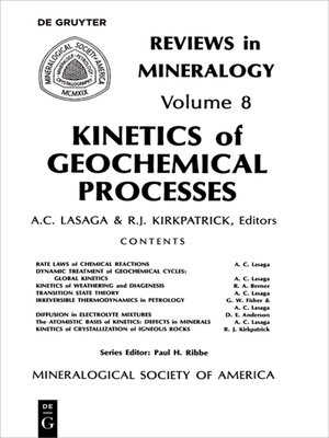 cover image of Kinetics of Geochemical Processes